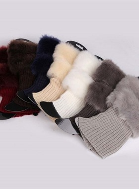 Short woolen shoe covers for winter warmth woolen leg guards