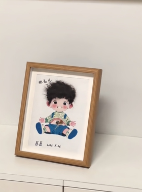 脐带胎发纪念相框宝宝胎毛纪念品diy自制保存瓶新生儿肚脐收藏框