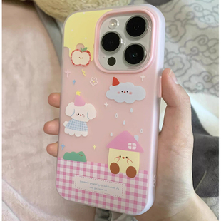 ZYL韩系ins可爱小狗适用于vivo x200s/ultra手机壳X100/vivoX90S女款vivo S30promini/20/19果冻合