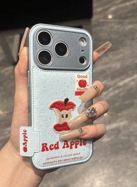 ZYL刺绣苹果核适用于oppo reno15/14pro/13pro+12pro手机壳findx9pro/x8pro真我GT7PRO/13pro+气垫