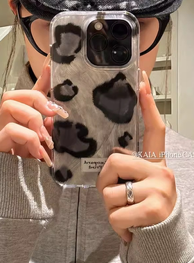 高级感黑色暗黑豹纹适用于iqoo13pro/10/9/8/7手机壳neo7se竞速vivo neo6se/5s/u5女z8x羽纱u3x萌iqooNeo10