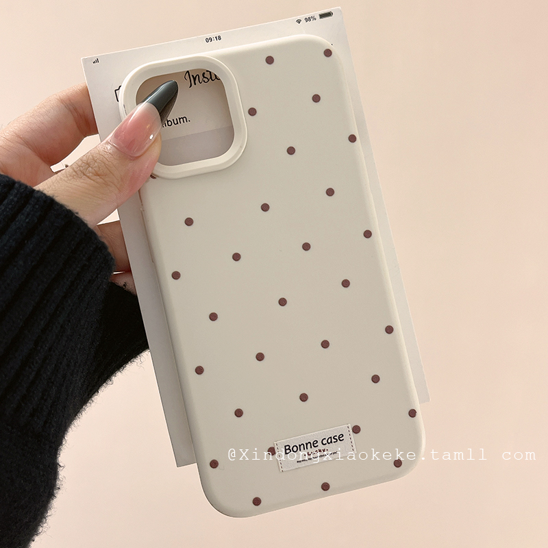 ZYL韩系简约纯色波点适用于苹果17air手机壳iphone16promax苹果15全包14pro女13mini小众11pro亲肤大孔