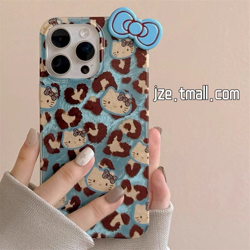 可爱豹纹HelloKitty卡手机保护套/壳