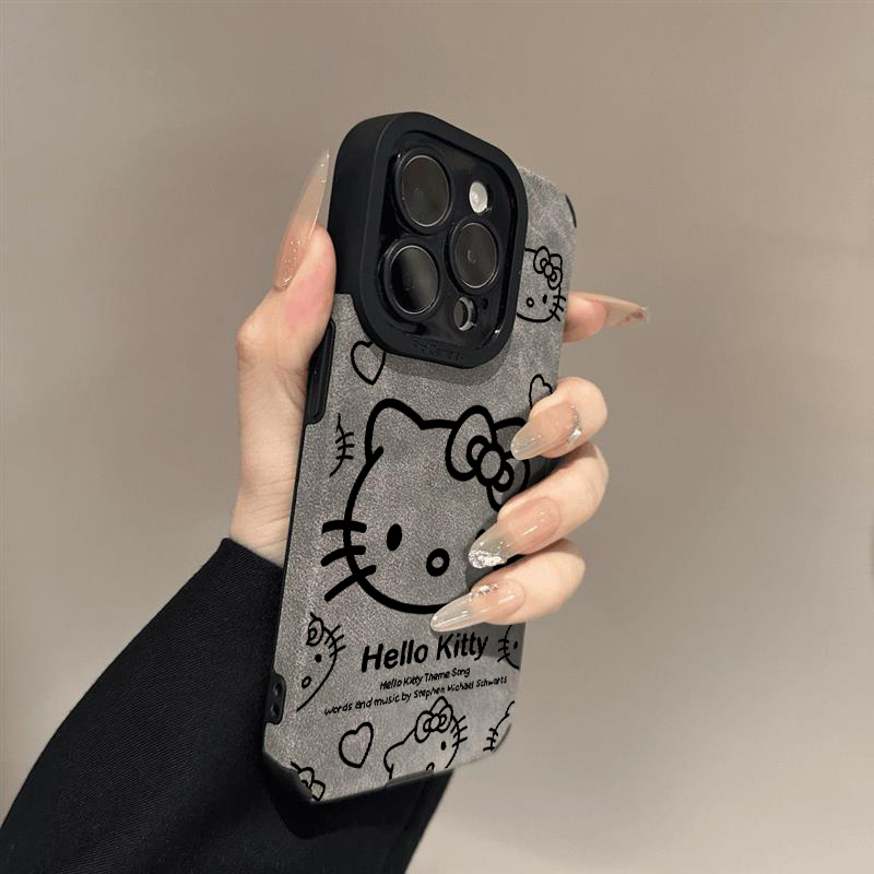 ZYL爱心KT猫适用于红米note 15pro/14Pro+手机壳note12turbo/11T精贴k80/k70新款k60至尊男女k40