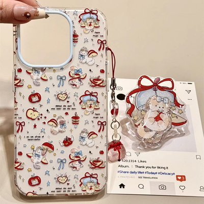 ZYL蝴蝶结苹果风铃猫咪适用于苹果17air手机壳iphone16promax/15全包xsmax创意13pro女12mini小众11pr白底IMD