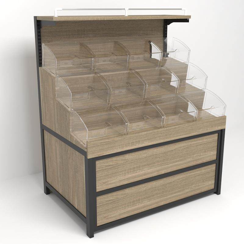 商场干货货架散装花茶展示架木质货架永辉超市散装零食货架展示柜,商业/办公家具,超市货架,淘宝优惠券,粉丝福利购,淘宝优惠卷