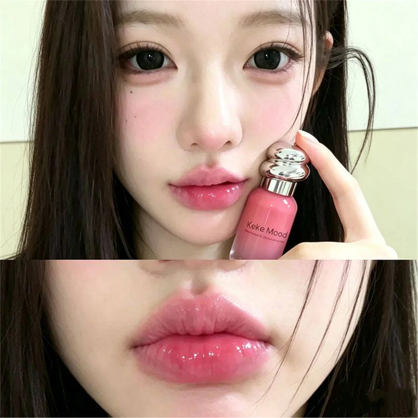 橄榄皮天菜！韩系玫粉水光镜面唇釉保湿滋润唇彩学生百搭嫩妹口红