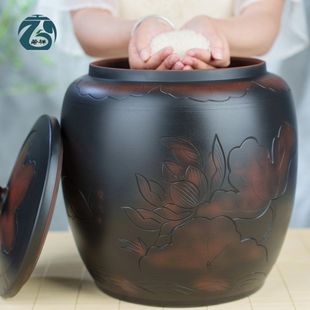 50斤搬家聚 米桶防虫防潮密h封家用大容量五谷杂粮收纳盒米缸老式