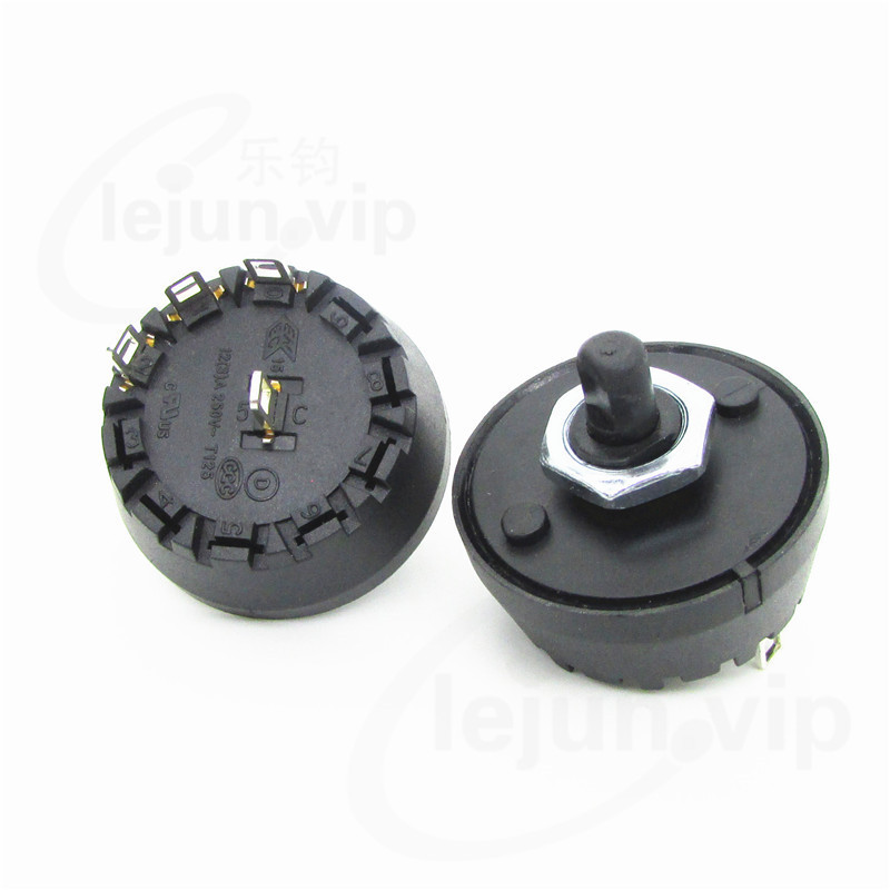 乐钧推荐黑茶炉养生壶手动自动三位二档圆形旋钮3位2档旋转开关