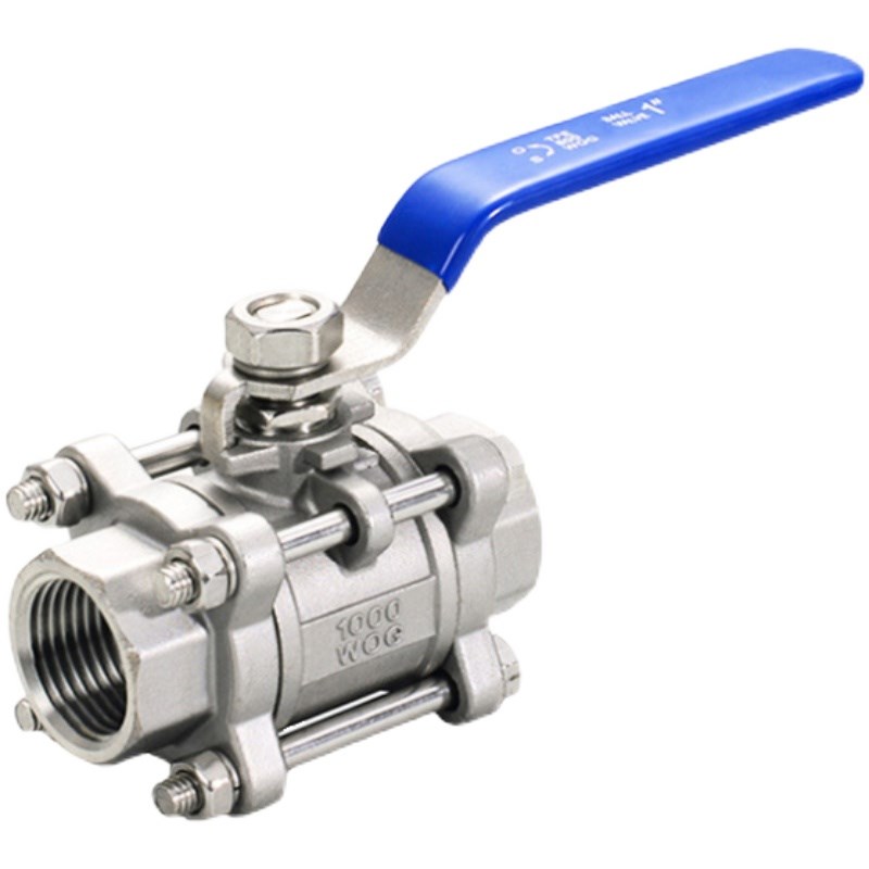 304 316三片式丝扣球阀Q61F-16P 不锈钢阀门3PC手柄丝扣螺纹4分