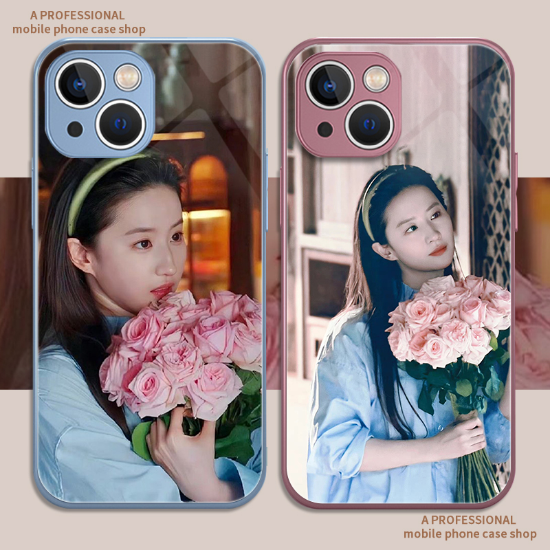 刘亦菲捧花手机壳适用于苹果14好运iPhone13pro液态玻璃12转运11头像pr0平果pm镜头全包ip网红十一十二十三套