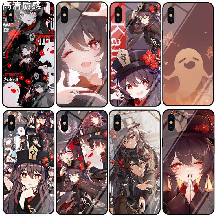 原神胡桃手机壳适用华为P40苹果12红米K40小米11一加aceproOPPOreno7vivox60荣耀80红魔7S三星系列定制