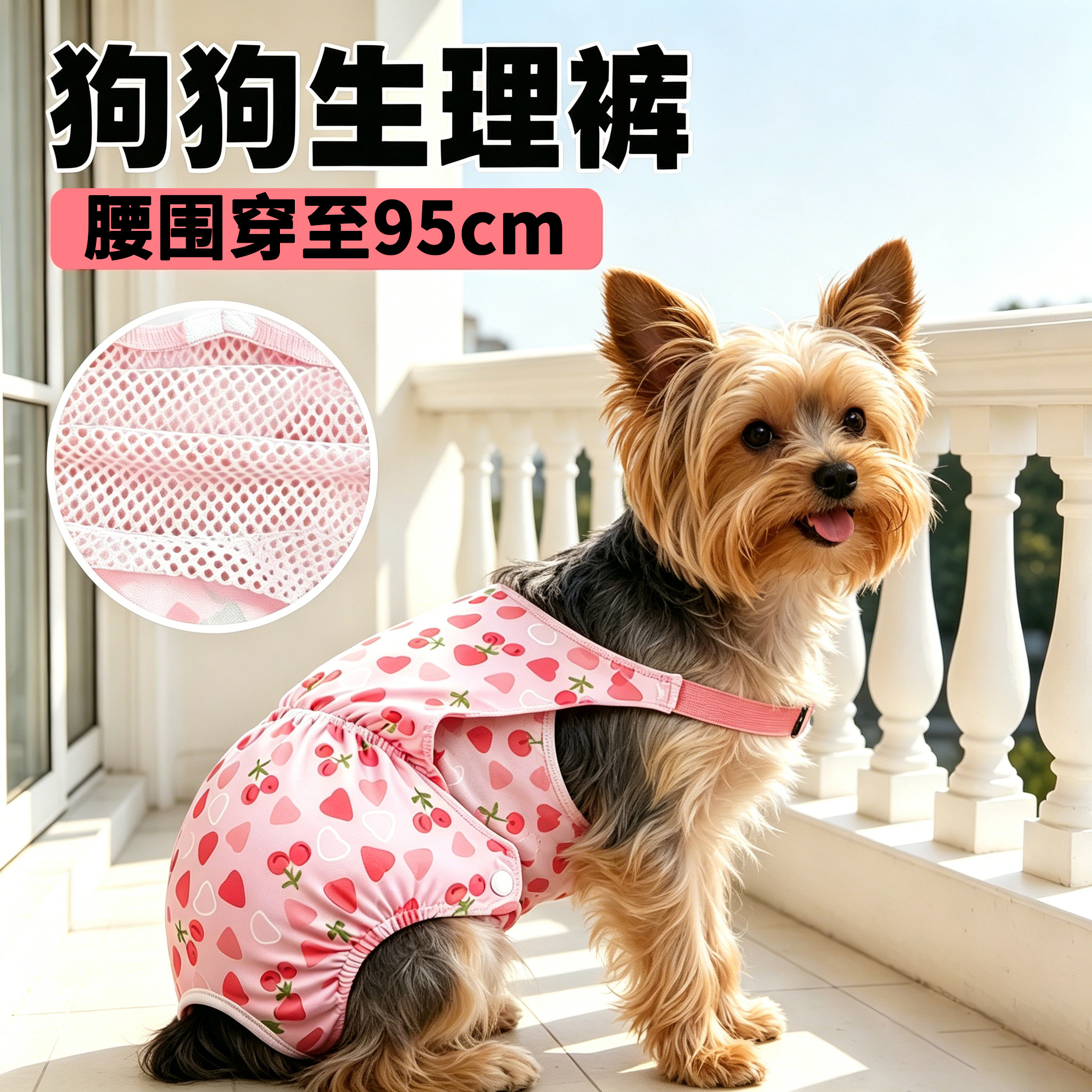 约克夏专用狗狗生理裤母狗姨妈巾姨妈裤宠物狗安全裤内裤例假护垫
