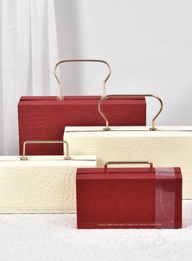 喜糖盒伴娘伴郎空盒高级包装盒红色婚礼伴手礼盒结婚礼盒空盒