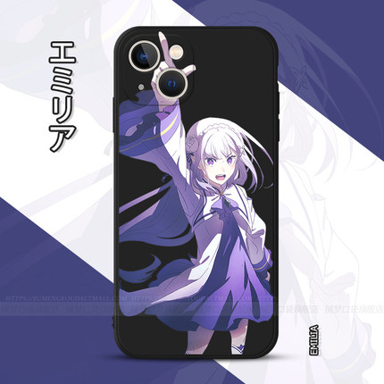 爱蜜莉雅适用iPhone13promax手机壳15plus苹果14动漫re0从零开始的12异世界生活EMT小米11一加10红米K70荣耀9