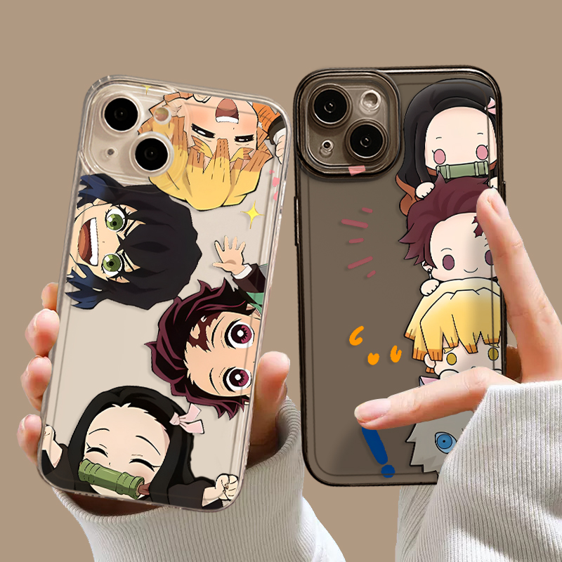 鬼灭之刃手机壳适用苹果15透明iphone14promax炭治郎13祢豆子12mini善逸11新款x动漫8plus周边xr二次元xs套se