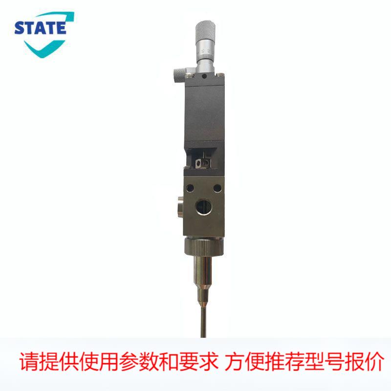 精密喷雾阀点胶阀三防漆UV胶液体气体雾化点胶阀千分尺精密微调