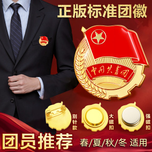 2cm监制强磁别针徽章中国共青团胸针团徽 标准型磁吸监制正版