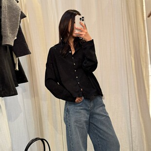 ROMI STUDIO“去繁就简”斜纹棉砂洗软糯宽松小翻领衬衣RW24LSY07