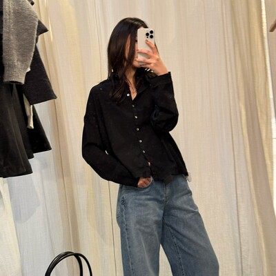 ROMI STUDIO“去繁就简”斜纹棉砂洗软糯宽松小翻领衬衣RW24LSY07