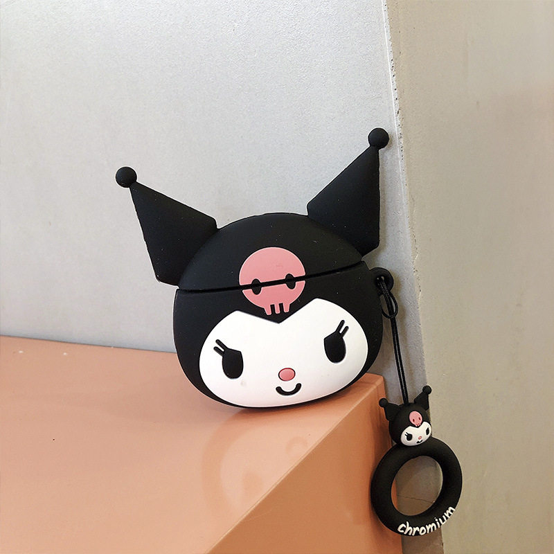 适用苹果Airpods3/Pro/1/2无线蓝牙耳机套小恶魔酷骆咪保护套