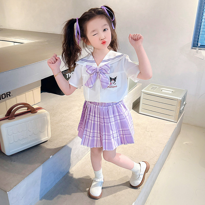 女童短裙套装裙子女孩库洛米短袖夏季2026新款夏装儿童衣服半身裙