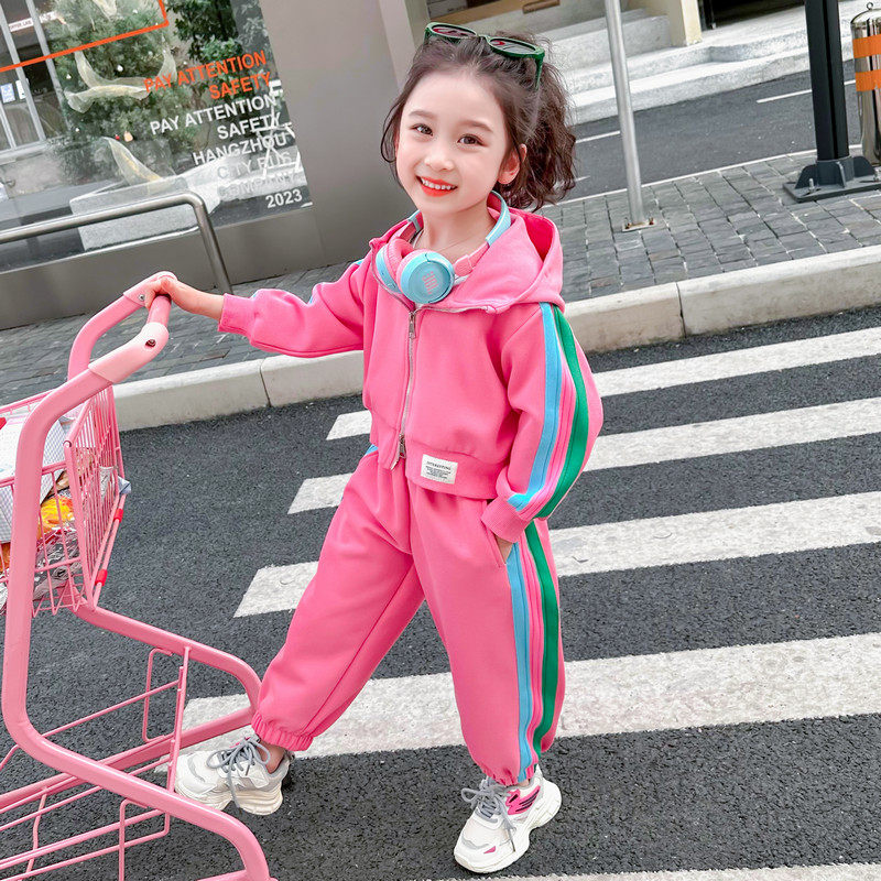 女宝宝春秋套装春季棒球服2025新款春装女孩儿童