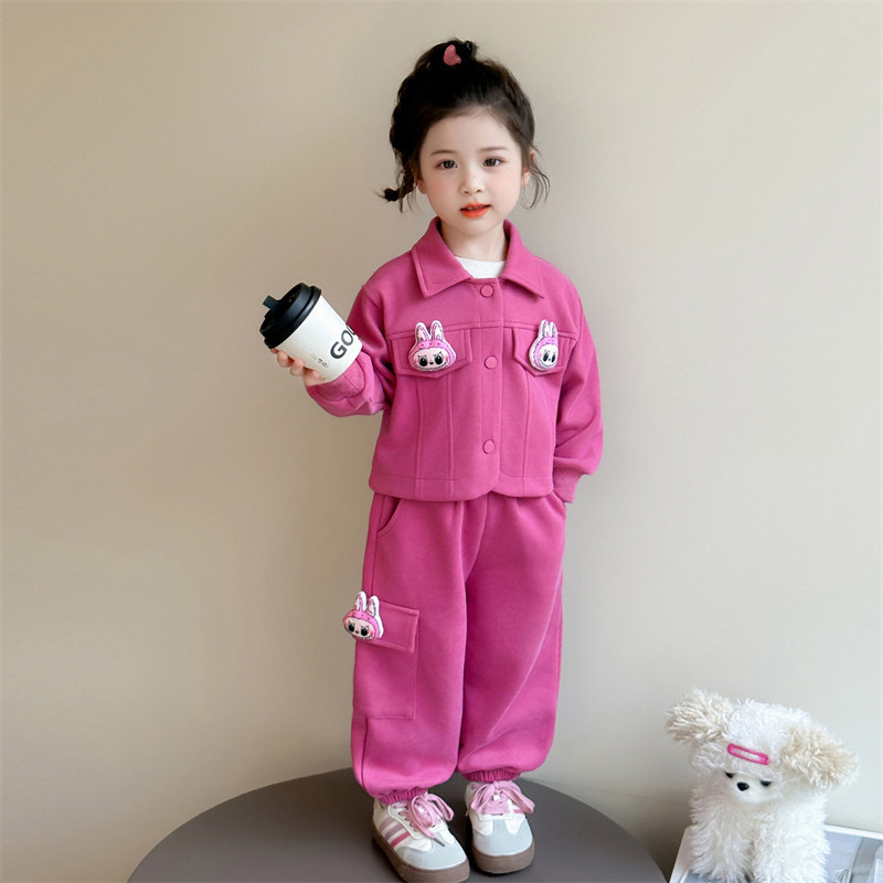 女童套装宝宝2026新款春秋外套春季拉布布棒球服女孩春装儿童衣服