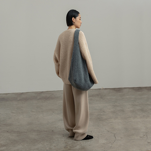 322WORKHOUSE羊驼毛造型单品百搭单肩包秋冬款 女包质感斜跨包B134