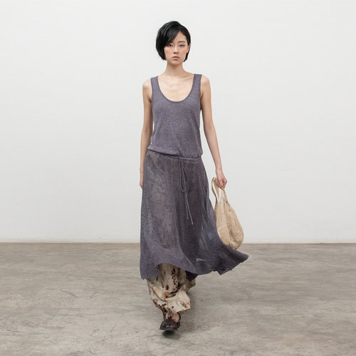 幻彩和纸纱针织连衣裙