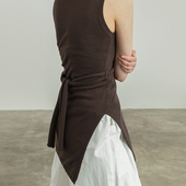 收腰针织背心女士2025新款 夏季 修身 322WORKHOUSE长款 无袖 上衣B285