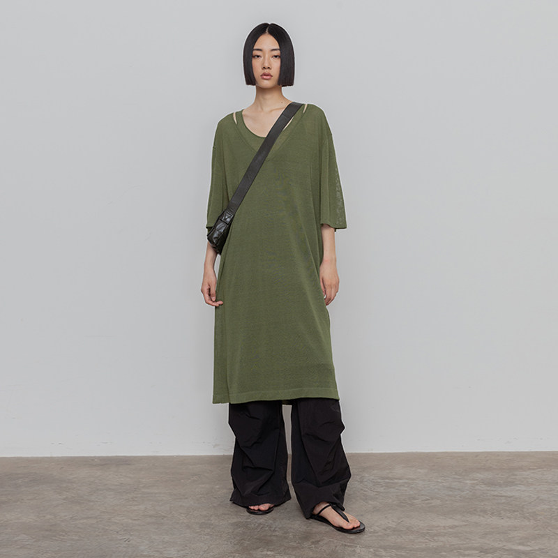 322WORKHOUSE汉麻针织两件套裤上裙2024新款宽松叠穿长裙套装B383,女装/女士精品,连衣裙,淘宝优惠券,粉丝福利购,淘宝优惠卷