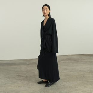 322WORKHOUSE再造经典 棉羊毛混纺不规则针织半身裙女B263 2024新款