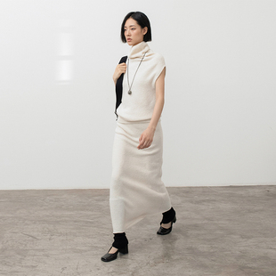 中袖 秋季 设计感上衣B448 女2025新款 322WORKHOUSE堆堆领微透针织衫