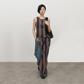 女士2025新款 夏季 薄款 322WORKHOUSE两件套裙装 条纹背心套装 裙B685