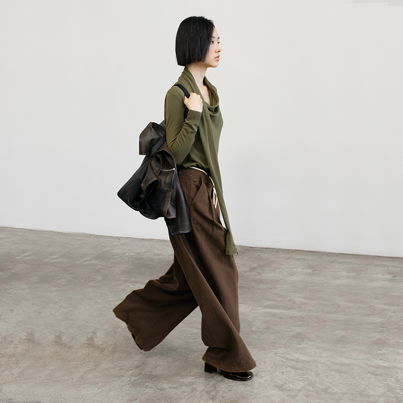 通勤简约长裤休闲裤女