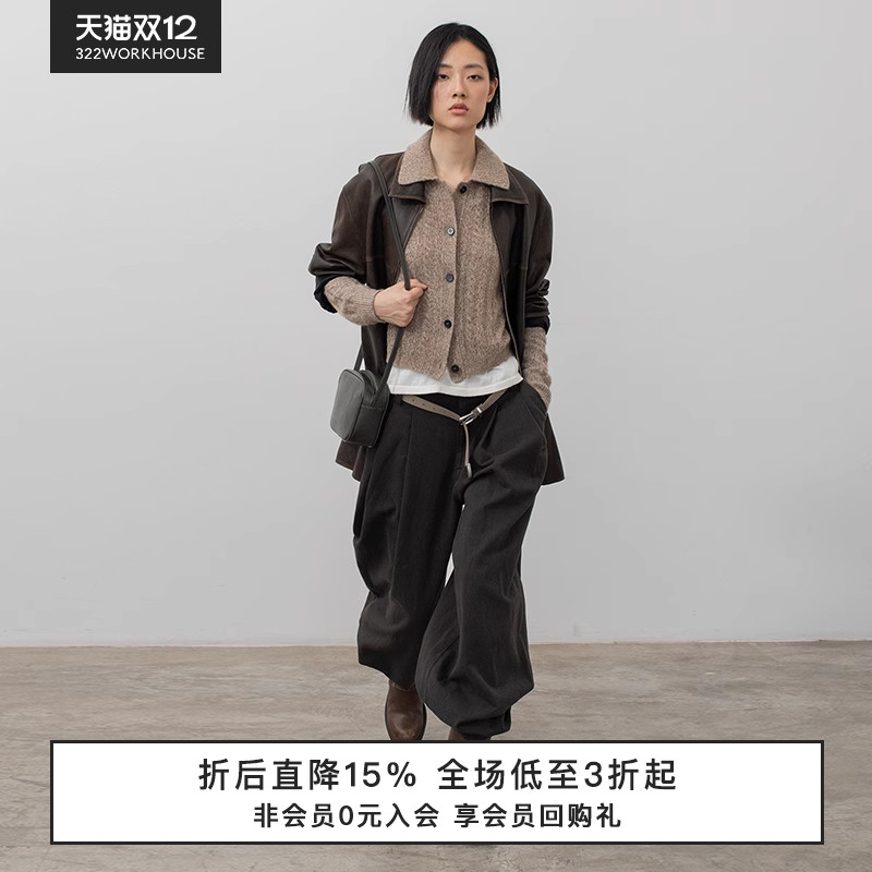 单排扣polo开衫上衣女