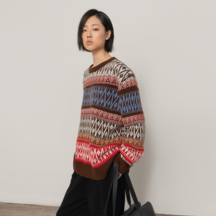 针织衫 慵懒长袖 B515 秋季 322WORKHOUSE纯羊毛费尔岛毛衣女2025新款