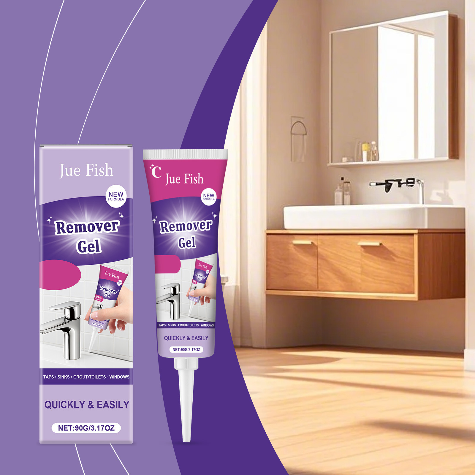 Juefish家用多效清洁凝胶墙面