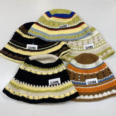 new crochet hollowed out knitted woolen hat women's spri