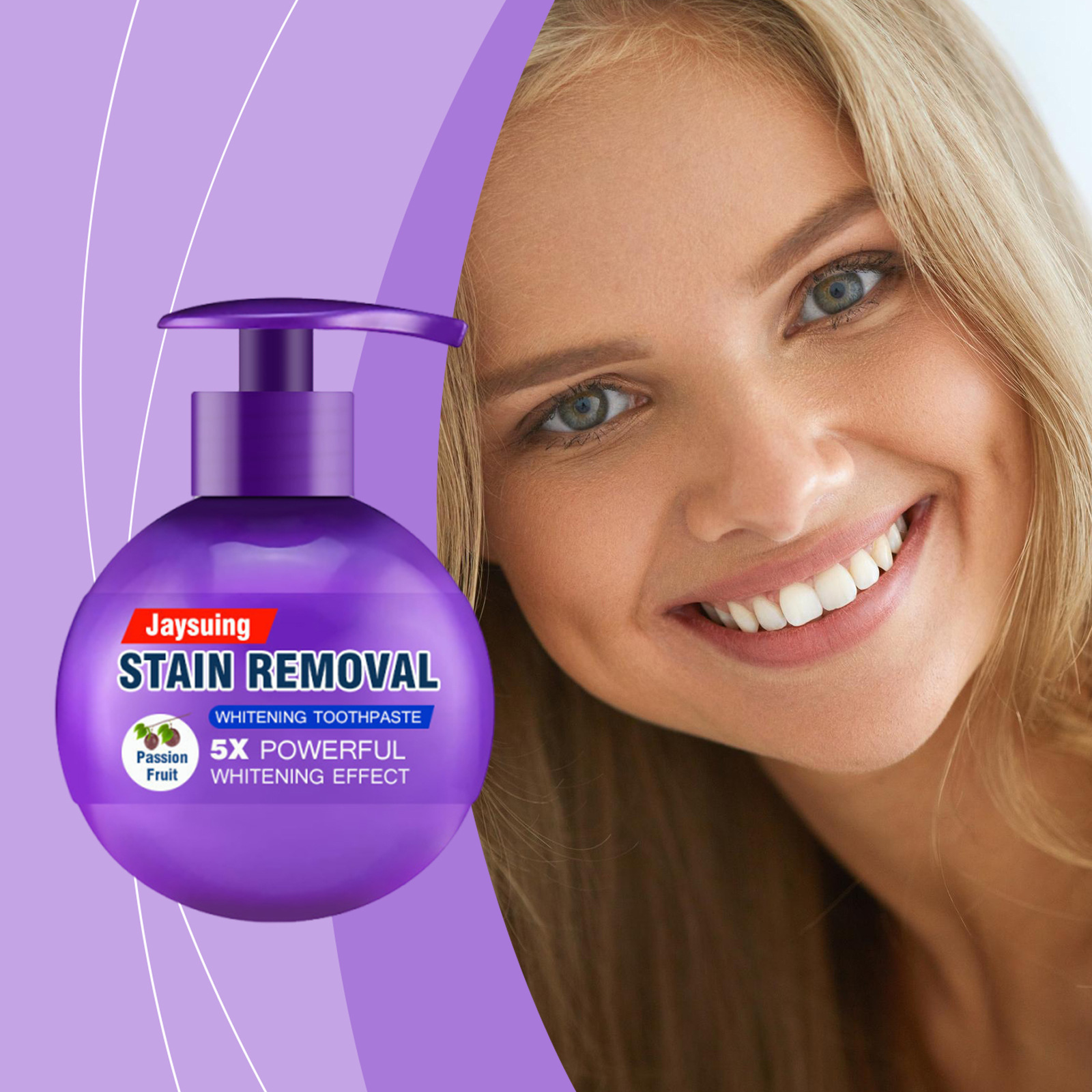 Jaysuing小苏打按压牙膏百香果