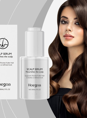 Nourishing hair essence gently moistens scalp, caring soft h