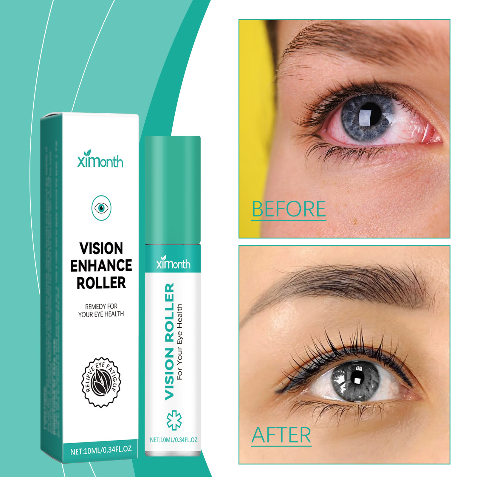 Ximonth眼部护理滚轮缓解不适