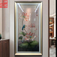 荷花高档织锦绣刺绣装 饰画迎门玄关过道苏绣成品挂画吉祥寓意壁画