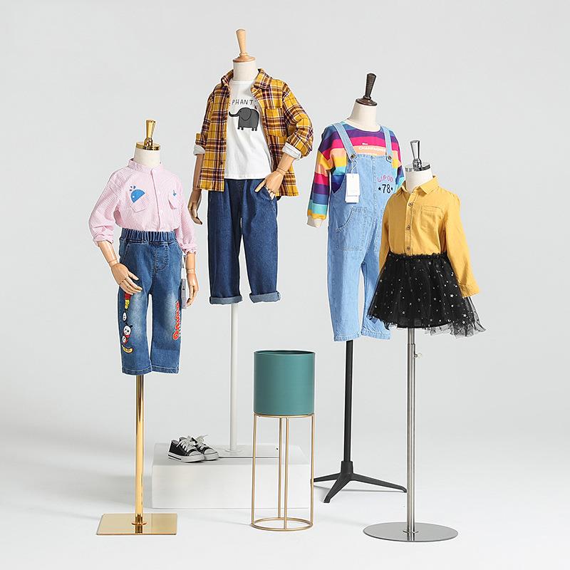 儿童模特道具展示架童装店橱窗小人台大童中童小童服装店展示架