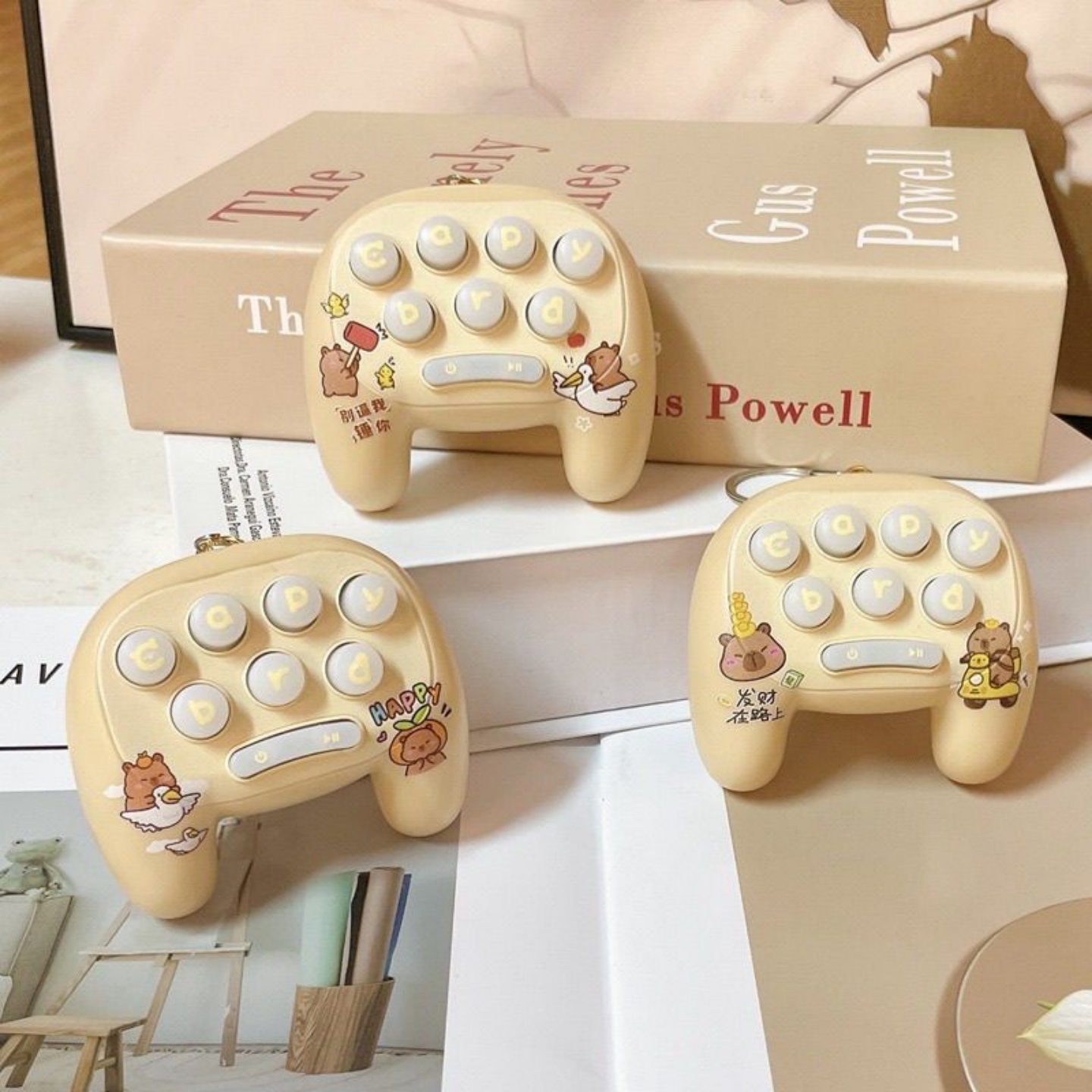 卡皮掌上巴拉地鼠卡通解压游戏机钥匙扣创意玩具情侣挂件包包礼品