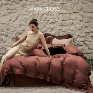 MARKCROSS简奢唯美热淇淋超细旦天丝云感磨毛床上四件套床单用品