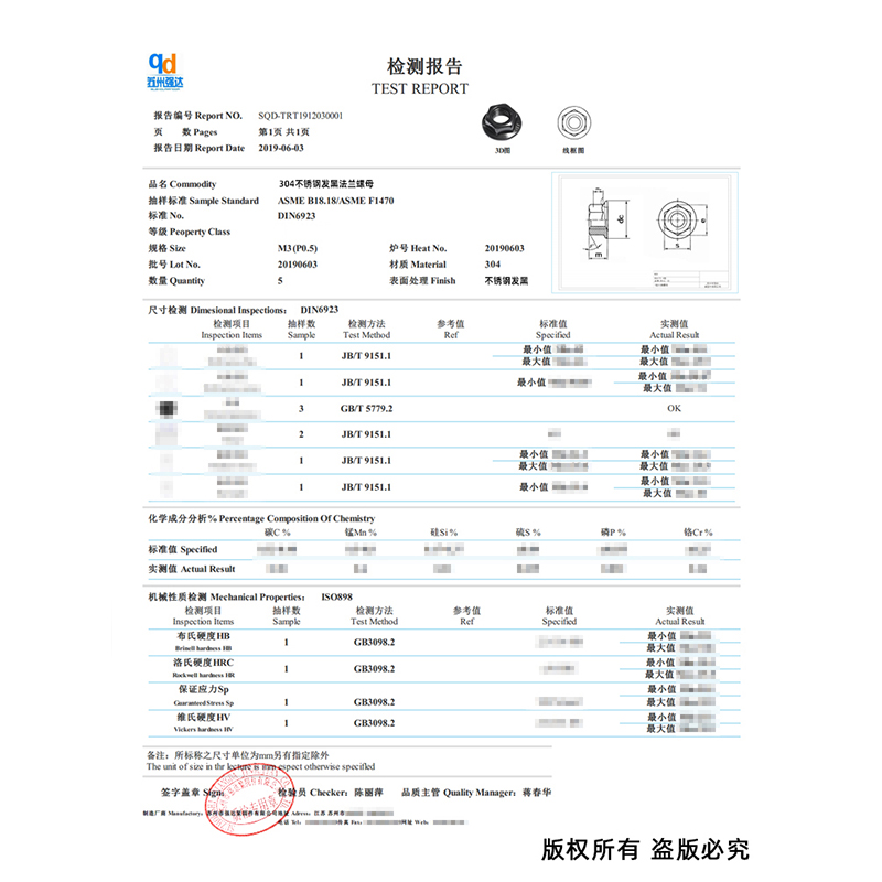 M3M4M5M6M8M10M12黑色304不锈钢法兰螺母防滑T防松花齿带垫螺丝帽