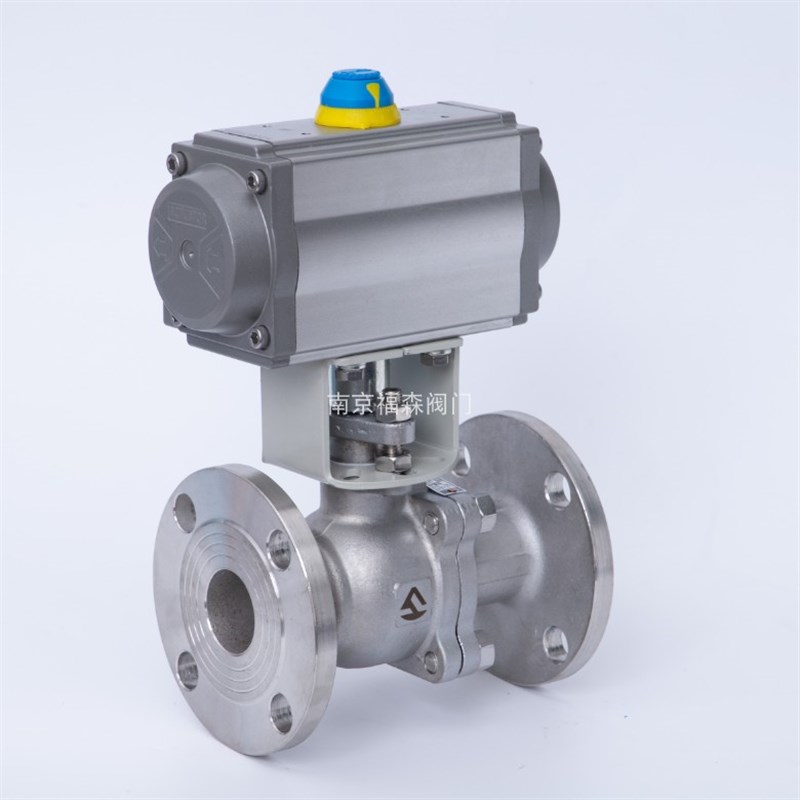 Q641F-16C新款气动不锈钢铸钢高温蒸汽法兰四氟切断球阀DN150 200