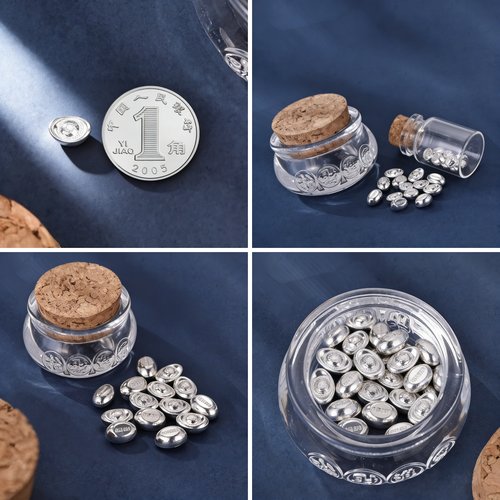 【银饰YB01】S999足银实心迷你小元宝DIY纯银元宝饰品编织手链